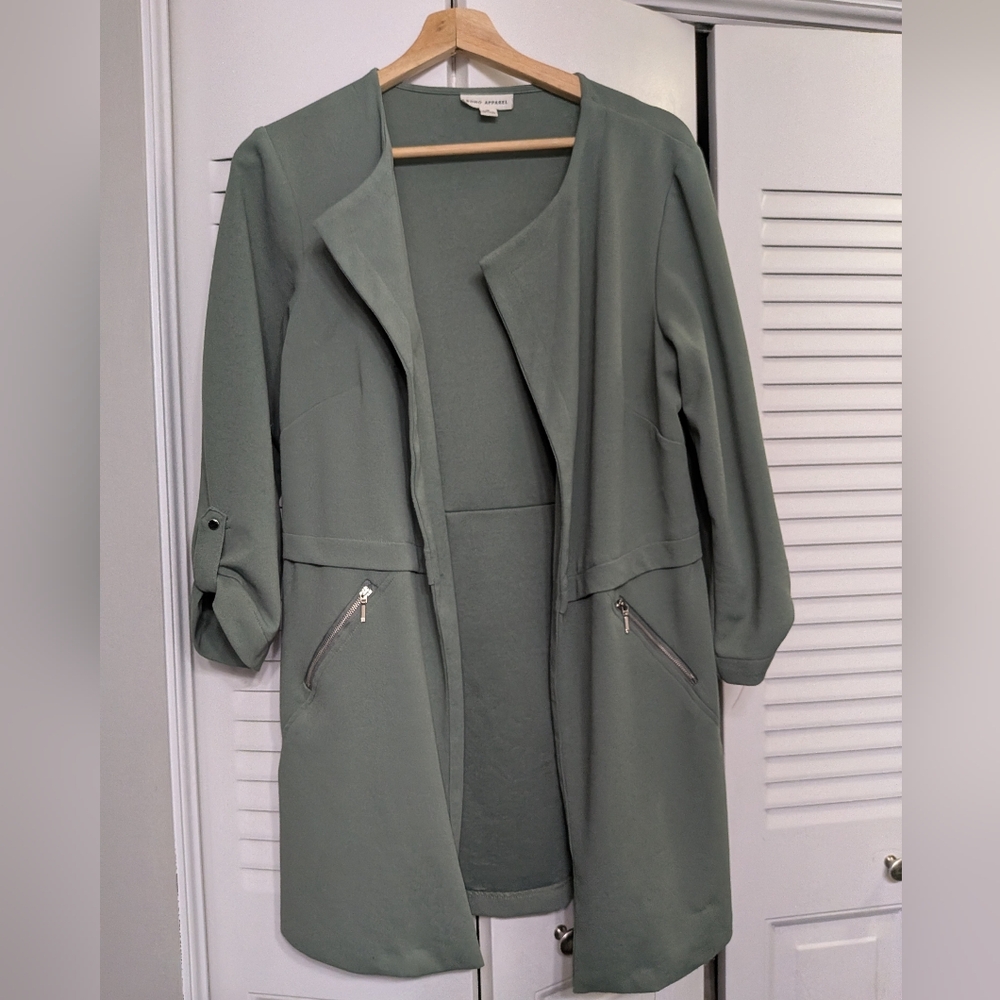 Soho Apparel Sage Trench Coat